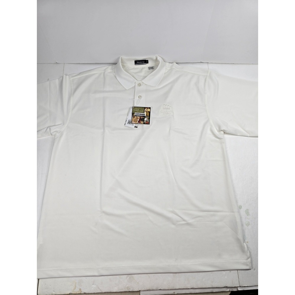 NWT Men's XL Monterey Club Performance Polo Golf Shirt‎ Scotchgard Frank Sinatra